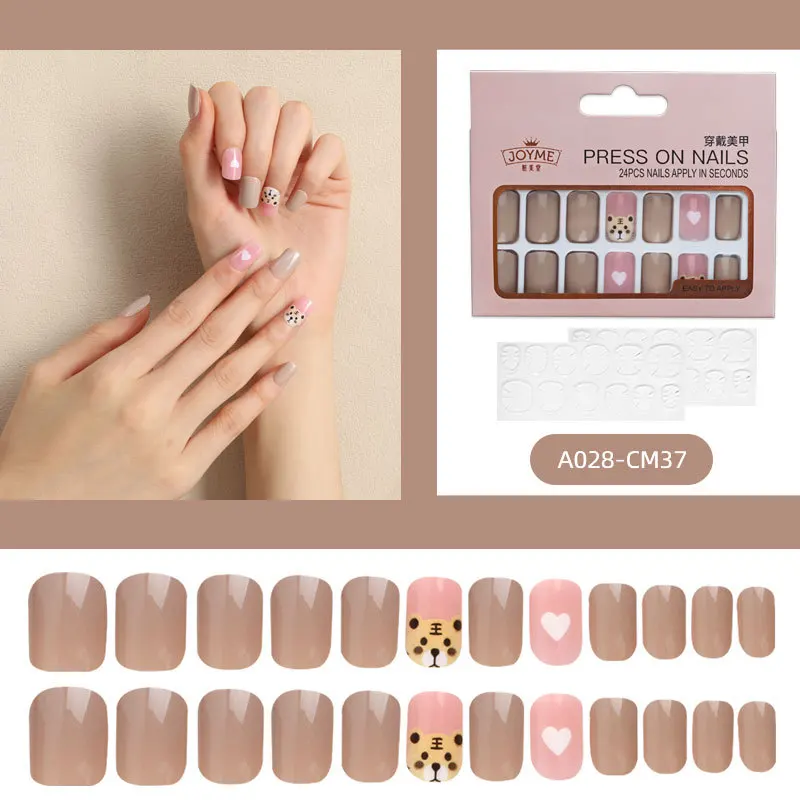 Free Shipping Cute Little Tiger Love Artificial Nails Tips 24 Pieces/box Press on Nails Reusable Artificial Nails Art
Free Shipping Cute Little Tiger Love Artificial Nails Tips 24 Pieces/box Press on Nails Reusable Artificial Nails Art