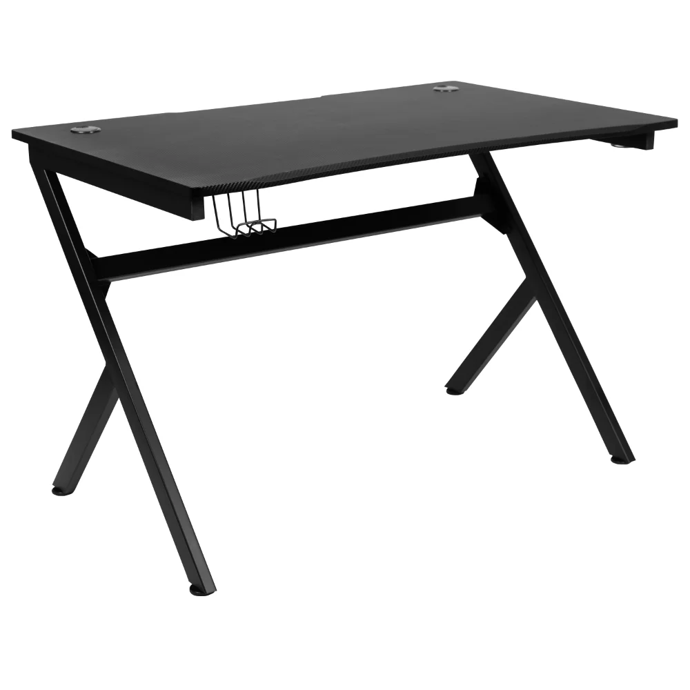 Gaming Desk 45.25" x 29" Computer Table Gamer Workstation with Headphone Holder and 2 Cable Management Holes
Gaming Desk 45.25" x 29" Computer Table Gamer Workstation with Headphone Holder and 2 Cable Management Holes