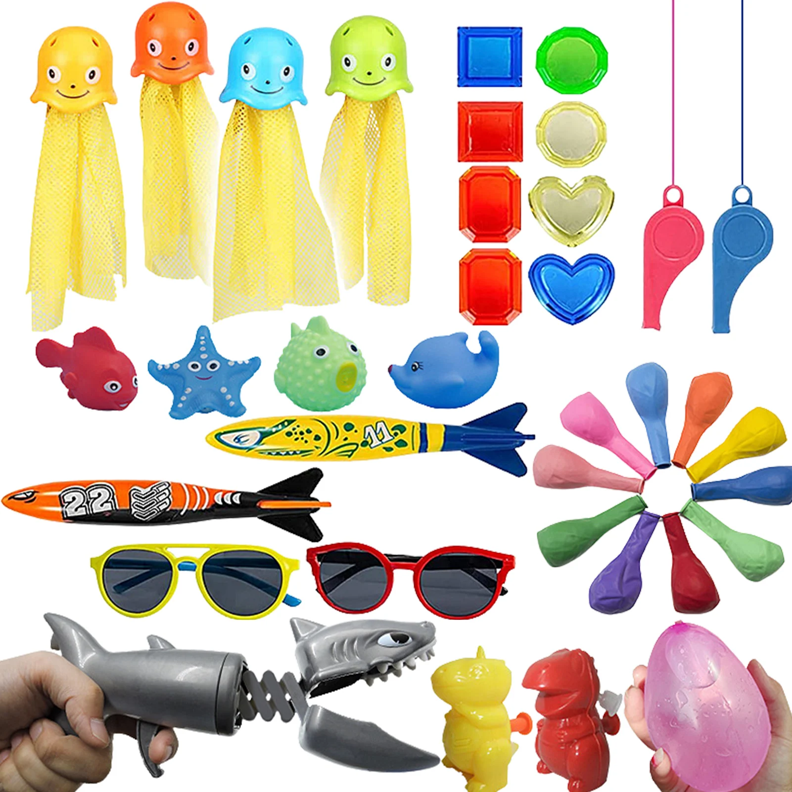 35Pcs/sets Baby Kids Bath Toys Diving Pool Toys Children Swimming Pool Toys Boys Summer Beach Water Toys Pool Party Favors
35Pcs/sets Baby Kids Bath Toys Diving Pool Toys Children Swimming Pool Toys Boys Summer Beach Water Toys Pool Party Favors