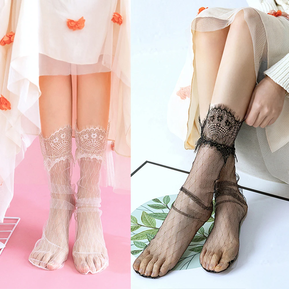 Women Fashion Thin Socks New Spring Summer Long White Retro Lace Cotton Socks Girls Women Casual Sweet Cotton Breathable Socks
Women Fashion Thin Socks New Spring Summer Long White Retro Lace Cotton Socks Girls Women Casual Sweet Cotton Breathable Socks