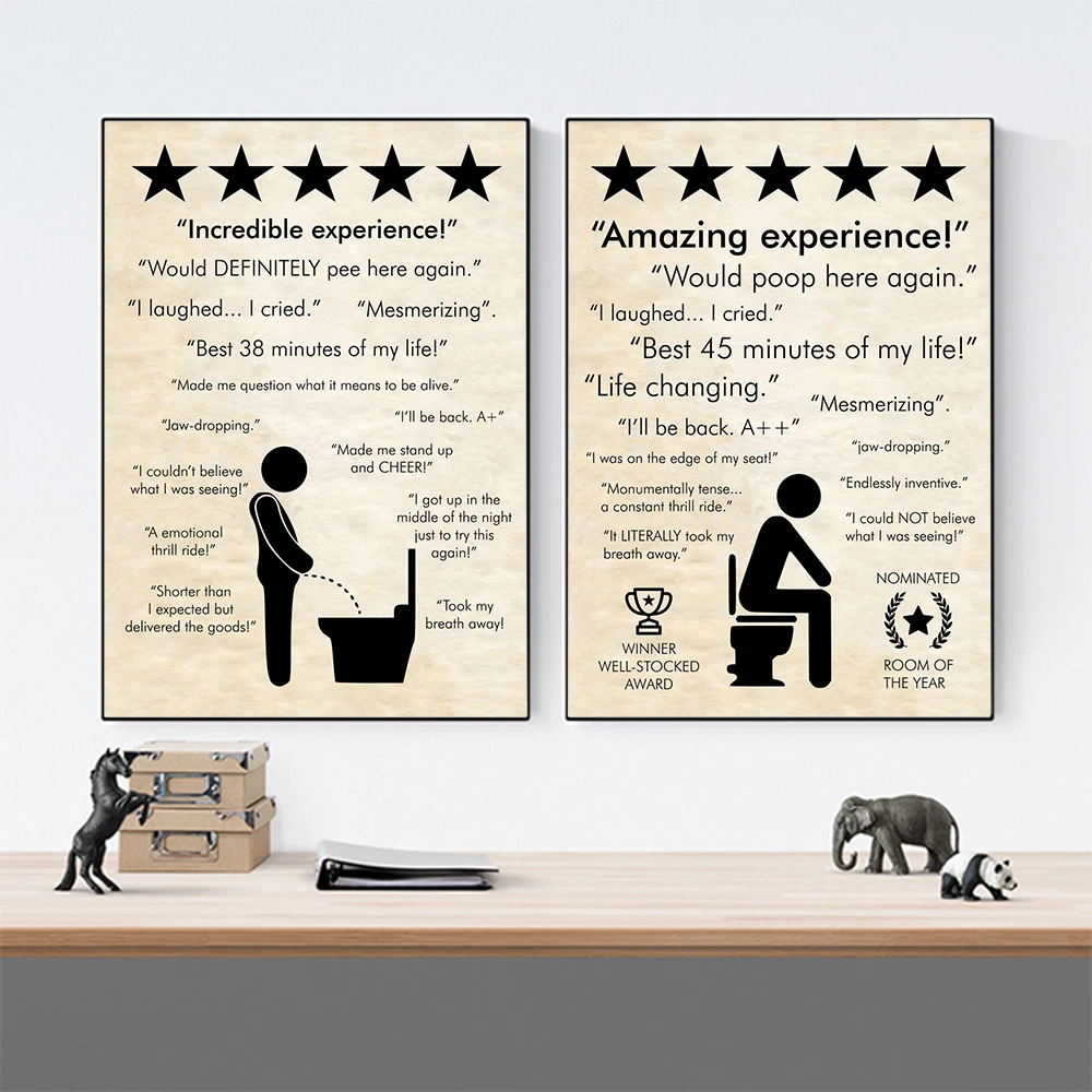 Incredible Toilet Pee Craft Quote Sign Posters and Prints Amazing Experience Canvas Painting 5 Star Bathroom Home Decor Pictures
Incredible Toilet Pee Craft Quote Sign Posters and Prints Amazing Experience Canvas Painting 5 Star Bathroom Home Decor Pictures