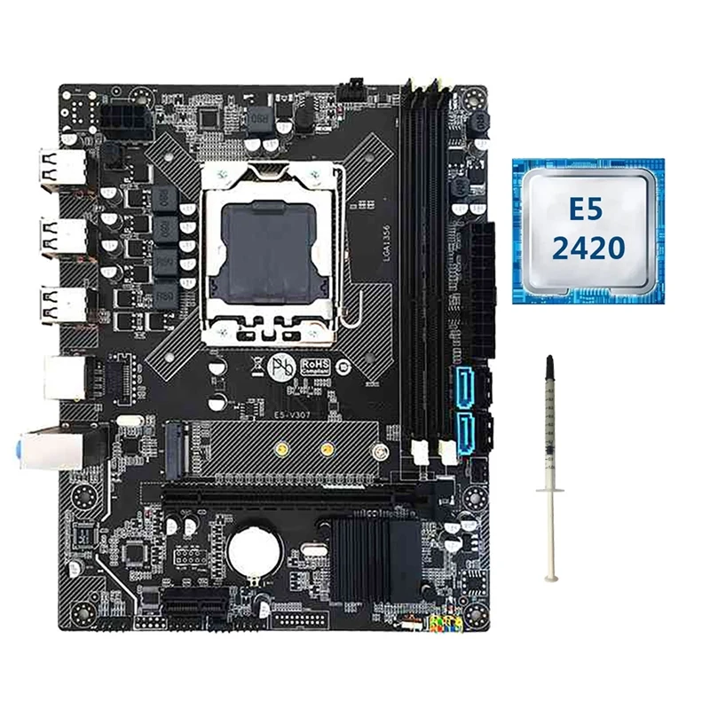 X79 Motherboard With E5 2420 CPU+Thermal Grease LGA1356 DDR3 REG ECC RAM M.2 NVME SATA3.0 Motherboard HM65 Chip
X79 Motherboard With E5 2420 CPU+Thermal Grease LGA1356 DDR3 REG ECC RAM M.2 NVME SATA3.0 Motherboard HM65 Chip