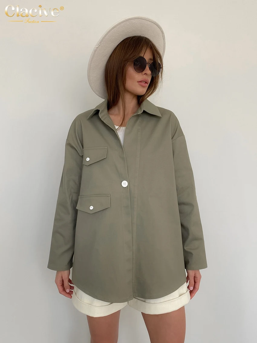 Clacive Fashion Loose Green Woman Blouse 2023 Elegant Lapel Long Sleeve Shirts Vintage Chic Classic Blusa Tops Female Streetwear
Clacive Fashion Loose Green Woman Blouse 2023 Elegant Lapel Long Sleeve Shirts Vintage Chic Classic Blusa Tops Female Streetwear