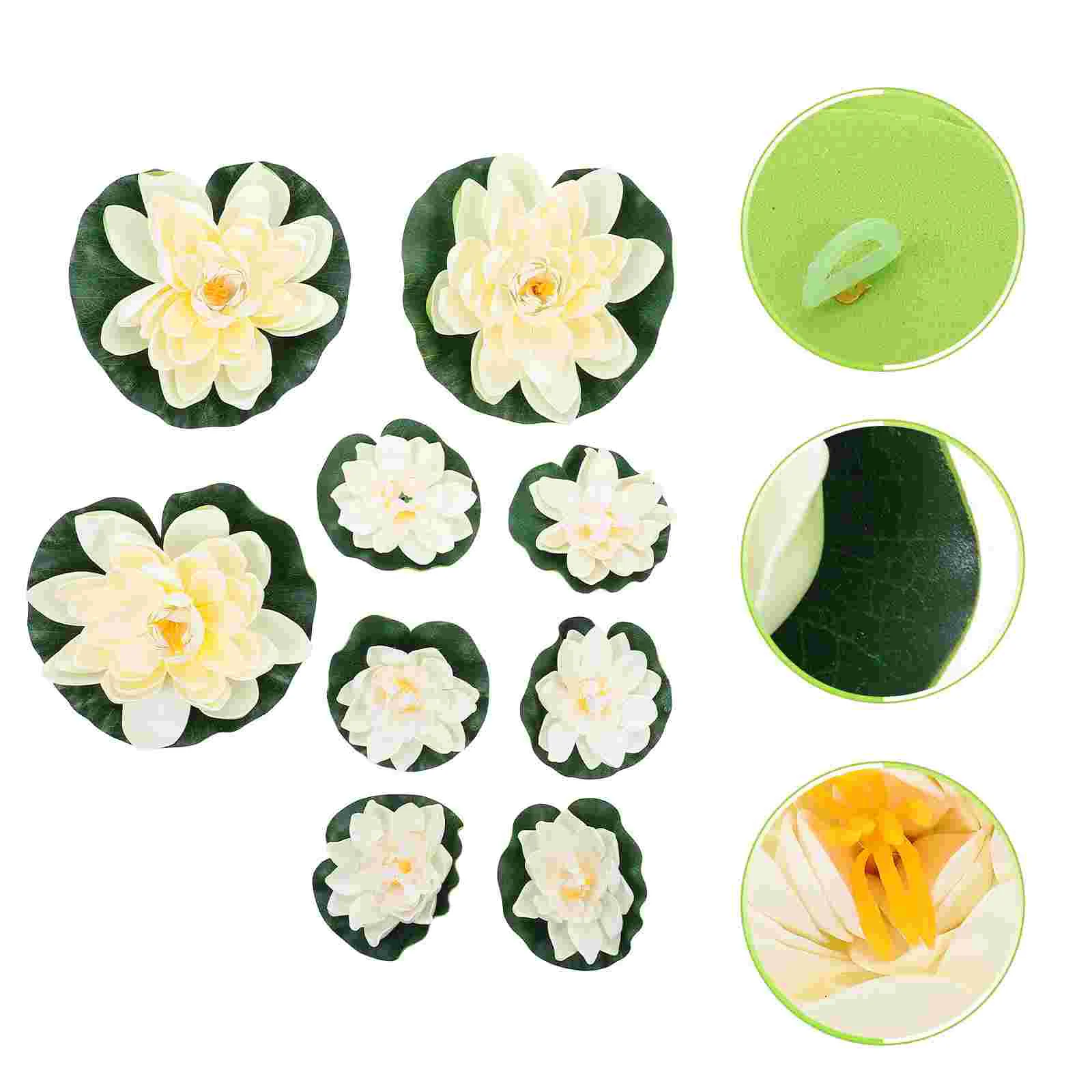 Lotus Pond Flower Water Lily Artificial Floatingleaf Realistic Leaves Pad Pool Ornament Fake Fish Aquariumlifelike Decorfaux
Lotus Pond Flower Water Lily Artificial Floatingleaf Realistic Leaves Pad Pool Ornament Fake Fish Aquariumlifelike Decorfaux