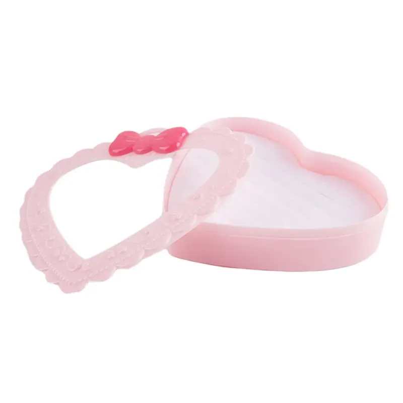 Cute Plastic Love Heart Shaped Ring Box Bowknot Children's Grils 36 Hole Ring Box Ear Clip Ring Storage Jewelry Box Pink Color
Cute Plastic Love Heart Shaped Ring Box Bowknot Children's Grils 36 Hole Ring Box Ear Clip Ring Storage Jewelry Box Pink Color