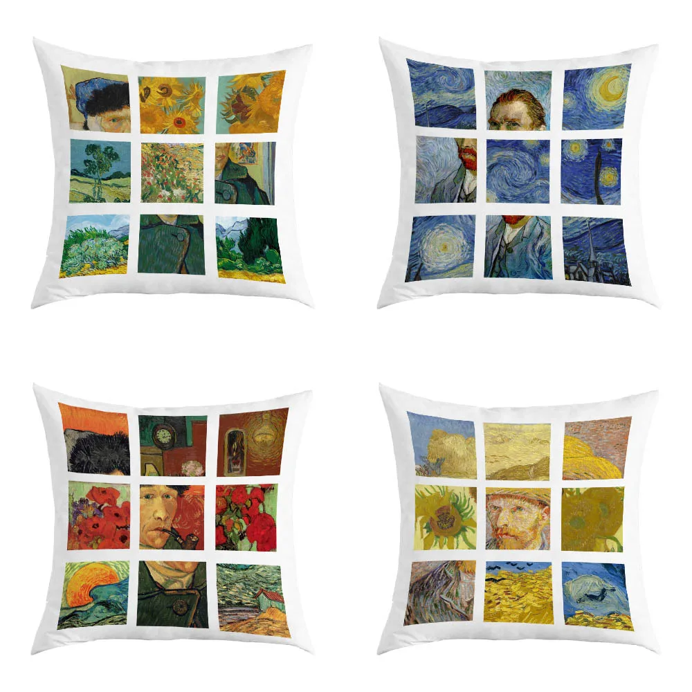Van Gogh Artistic Portrait Throw Pillow Pillowcase Starry Night Sunflower Cushion Cover Home Car Sofa Chair Decoration 45x45CM
Van Gogh Artistic Portrait Throw Pillow Pillowcase Starry Night Sunflower Cushion Cover Home Car Sofa Chair Decoration 45x45CM