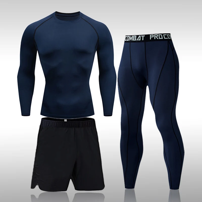 

Мужское термобелье для бега, комплект нижнего белья, Спортивная компрессионная одежда для тренажерного зала, спортивный костюм для мужчин, комплект спортивных штанов для фитнеса и бега