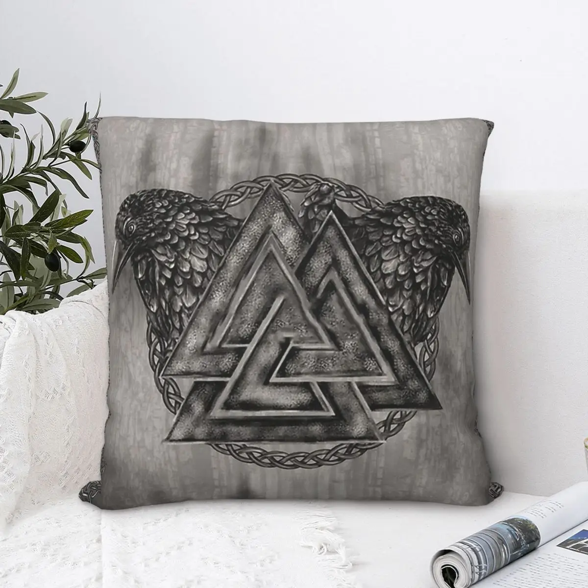 Valknut Symbol And Ravens Bird Throw Pillow Case Vikings Backpack Cojines Covers DIY Printed Soft Home Decor
Valknut Symbol And Ravens Bird Throw Pillow Case Vikings Backpack Cojines Covers DIY Printed Soft Home Decor