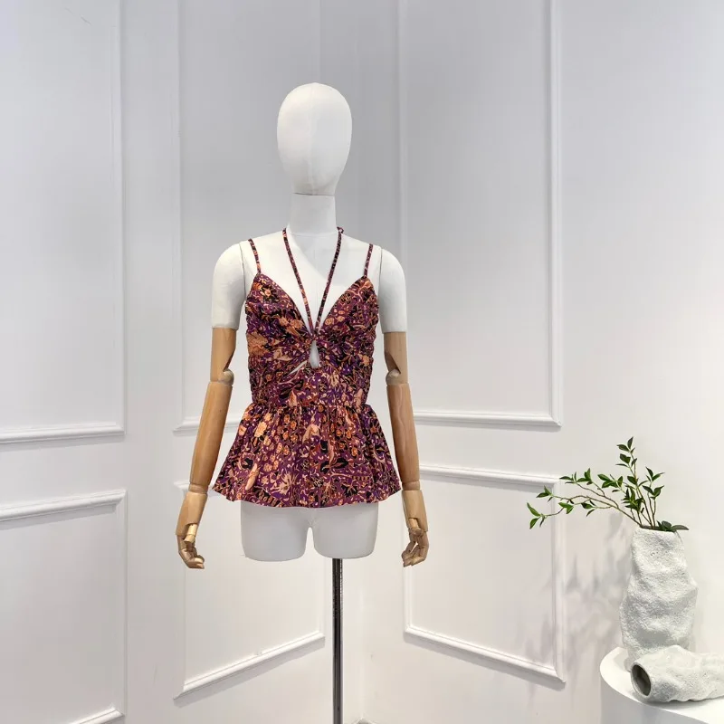 2023 Summer New Collection Women Fashion Cotton Sexy Printed Ruched Sleeveless Blouse Tops and Shorts Set
2023 Summer New Collection Women Fashion Cotton Sexy Printed Ruched Sleeveless Blouse Tops and Shorts Set