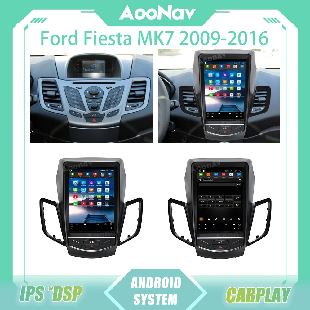 

Автомобильная магнитола Aoonav Android 11 для Ford Fiesta Ford Carnival MK7 2009-2016, мультимедийный плеер, 2Din, GPS-навигация, головное устройство Carplay