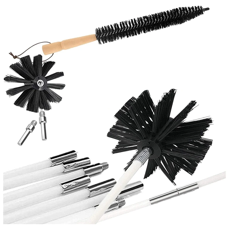 Nylon Chimney Cleaning Brush,Chimney Sweeping Tool And Rods Kit-Dry Duct Clean Kit Lint Remover With Long Flexible Rod
Nylon Chimney Cleaning Brush,Chimney Sweeping Tool And Rods Kit-Dry Duct Clean Kit Lint Remover With Long Flexible Rod