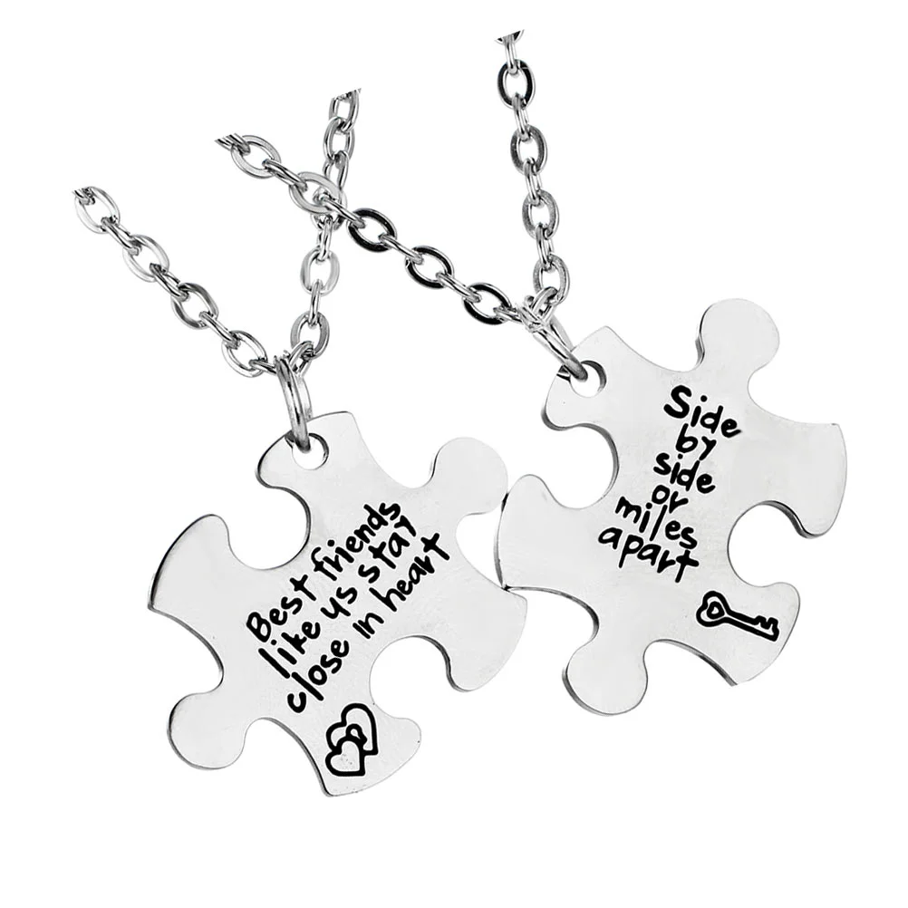 Necklace Friendship Necklace Titanium Steel Puzzle Pendant Necklaces Stitching Necklace Lovers
Necklace Friendship Necklace Titanium Steel Puzzle Pendant Necklaces Stitching Necklace Lovers