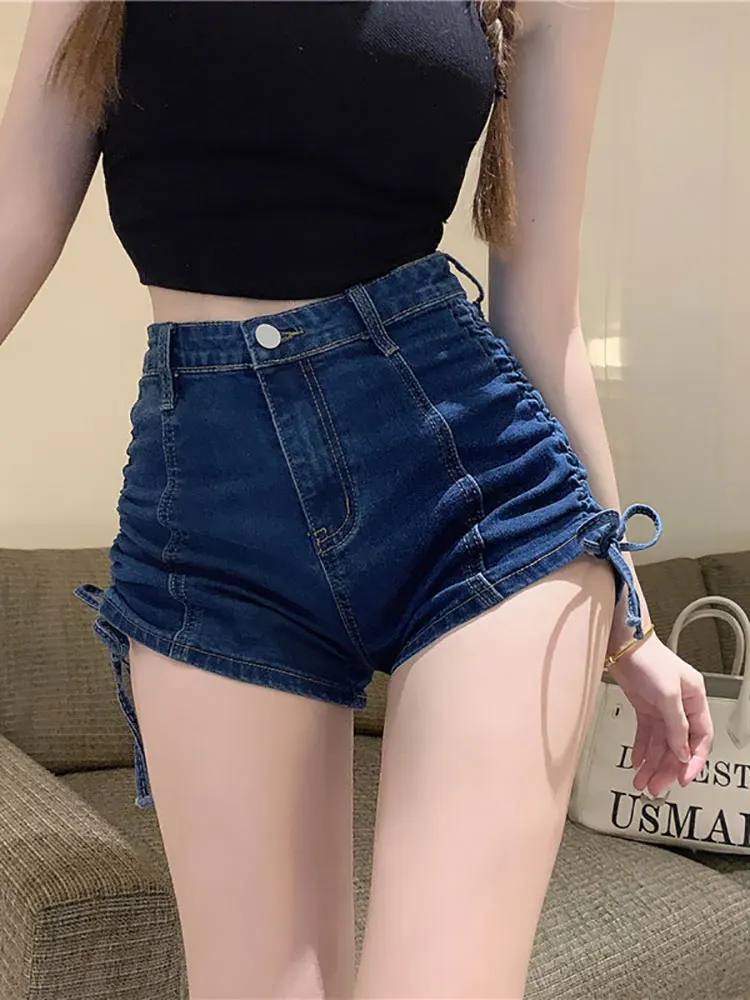 Summer High Waist Jeans Shorts Women Drawstring Design Young Girls Korean Sexy Wild Slim Slimming Hot Fitness Workout Butt Lift
Summer High Waist Jeans Shorts Women Drawstring Design Young Girls Korean Sexy Wild Slim Slimming Hot Fitness Workout Butt Lift