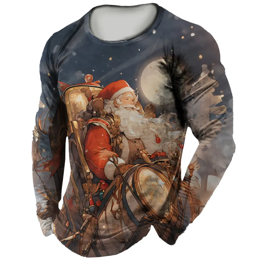 Christmas T-Shirt Men'S Long-Sleeved T-Shirt 3d Printed Clothing Santa Claus Comic Pattern T-Shirt Casual Oversized Menswear
Christmas T-Shirt Men'S Long-Sleeved T-Shirt 3d Printed Clothing Santa Claus Comic Pattern T-Shirt Casual Oversized Menswear