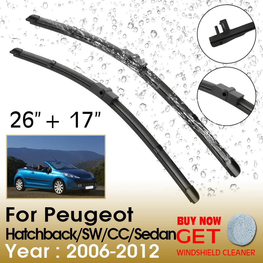 Щетка стеклоочистителя для Peugeot 207 Hatchback, SW, CC, 26 + 17 дюймов, 2006-2012
Щетка стеклоочистителя для Peugeot 207 Hatchback, SW, CC, 26 + 17 дюймов, 2006-2012