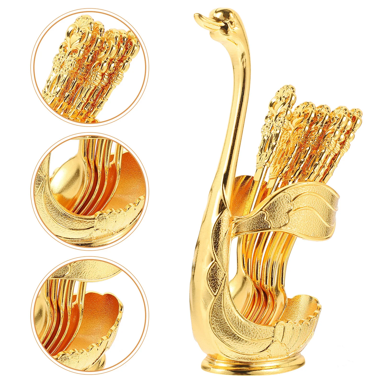 1 Set of Metal Cake Spoons Swan Spoons Holder Banquet Dessert Spoons Cake Spoons with Swan Spoons Base
1 Set of Metal Cake Spoons Swan Spoons Holder Banquet Dessert Spoons Cake Spoons with Swan Spoons Base