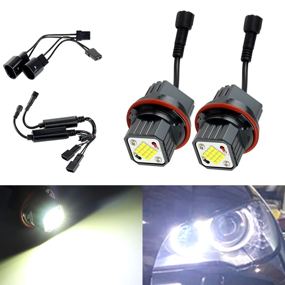 2x80w White LED Angel Eyes Marker Lights Bulbs for BMW 5-series E60(525i,525xi,530i,530xi,545i,550i) M5 E61 2004-2007 Error Free 
2x80w White LED Angel Eyes Marker Lights Bulbs for BMW 5-series E60(525i,525xi,530i,530xi,545i,550i) M5 E61 2004-2007 Error Free