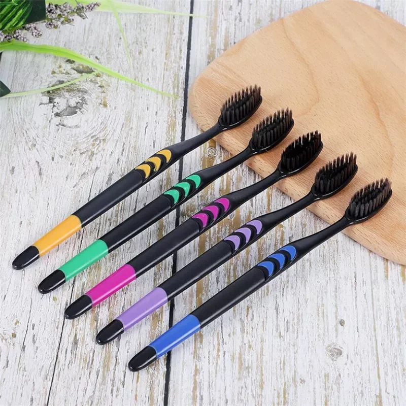 5pcs Pack Double Toothbrush Ultra Soft Bamboo Charcoal Nano Toothbrush Black Tooth Brush Dental Personal Care Teeth Brush
5pcs Pack Double Toothbrush Ultra Soft Bamboo Charcoal Nano Toothbrush Black Tooth Brush Dental Personal Care Teeth Brush
