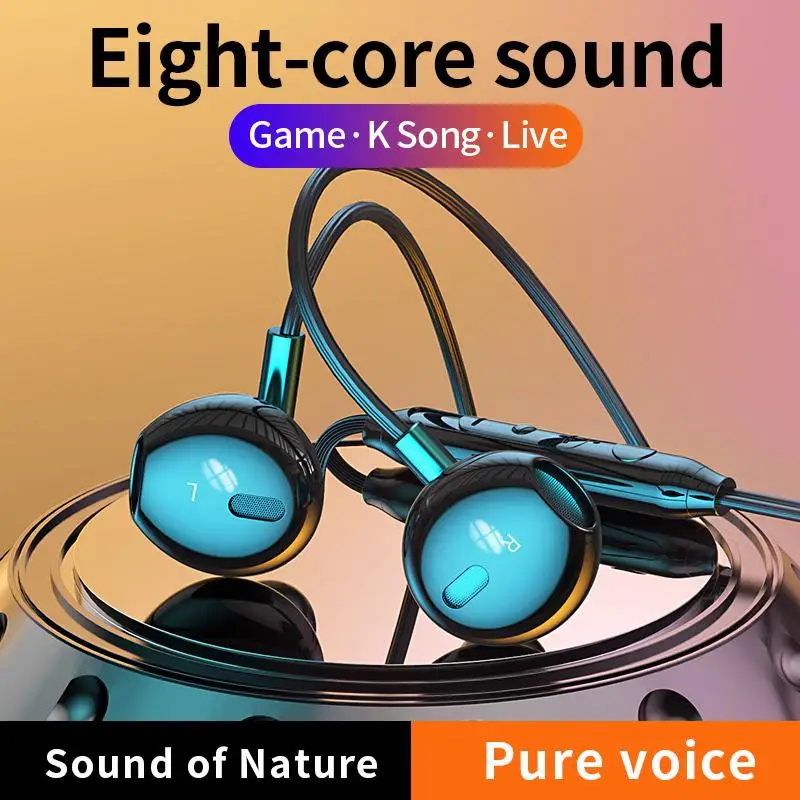 Wire Control Headset Type-c Hifi Sound Universal Headphones K Song Stereo Game Earphones With Microphone For Phones Tablets
Wire Control Headset Type-c Hifi Sound Universal Headphones K Song Stereo Game Earphones With Microphone For Phones Tablets