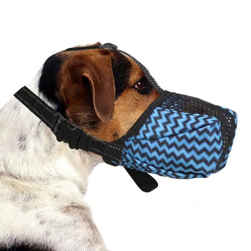 

Soft Mesh Muzzle For Dogs Pet No Bark Muzzle Soft Dog Muzzle To Prevent Biting Chewing Adjustable Mouth Guard For Puppys Small
