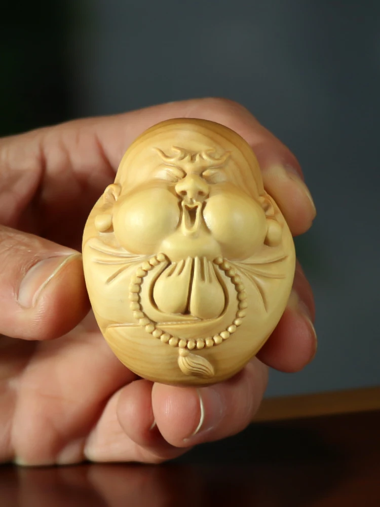 Boxwood Carving Chinese Ornaments Maitreya Buddha Handicrafts Chinese Collectibles Solid Wood Household Car Accessories 3.7CM
Boxwood Carving Chinese Ornaments Maitreya Buddha Handicrafts Chinese Collectibles Solid Wood Household Car Accessories 3.7CM
