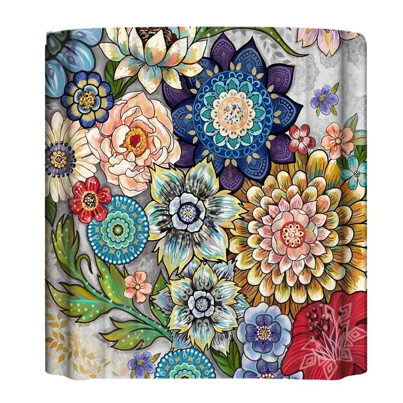 Bohemian Big Flower Series 3D Digital Printing Polyester Waterproof Shower Curtain
Bohemian Big Flower Series 3D Digital Printing Polyester Waterproof Shower Curtain