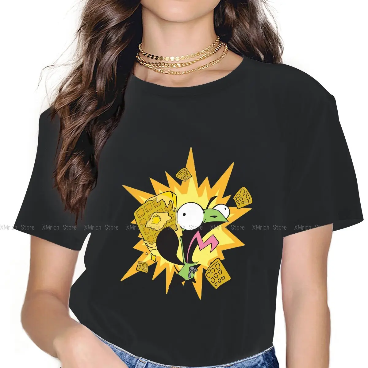 Waffles Cute Girls Women T-Shirt ZIM Invader ZIM Dib Membrane 5XL Blusas Harajuku Casual Short Sleeve Vintage Oversized Tops
Waffles Cute Girls Women T-Shirt ZIM Invader ZIM Dib Membrane 5XL Blusas Harajuku Casual Short Sleeve Vintage Oversized Tops