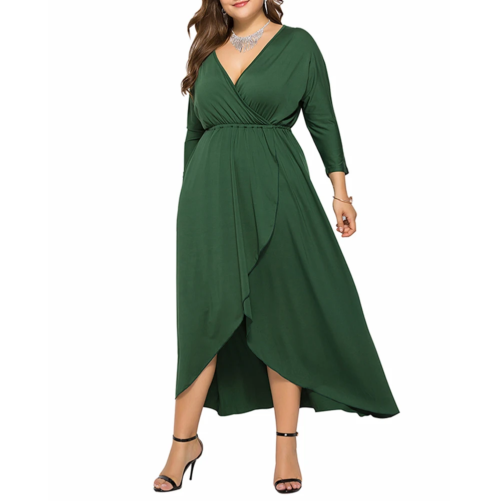 Plus Size Women Sexy V Neck Long Dress Party Cocktail Clubwear Long Sleeve Soild Slit Dress Autumn And Winter Vintage Dress
Plus Size Women Sexy V Neck Long Dress Party Cocktail Clubwear Long Sleeve Soild Slit Dress Autumn And Winter Vintage Dress
