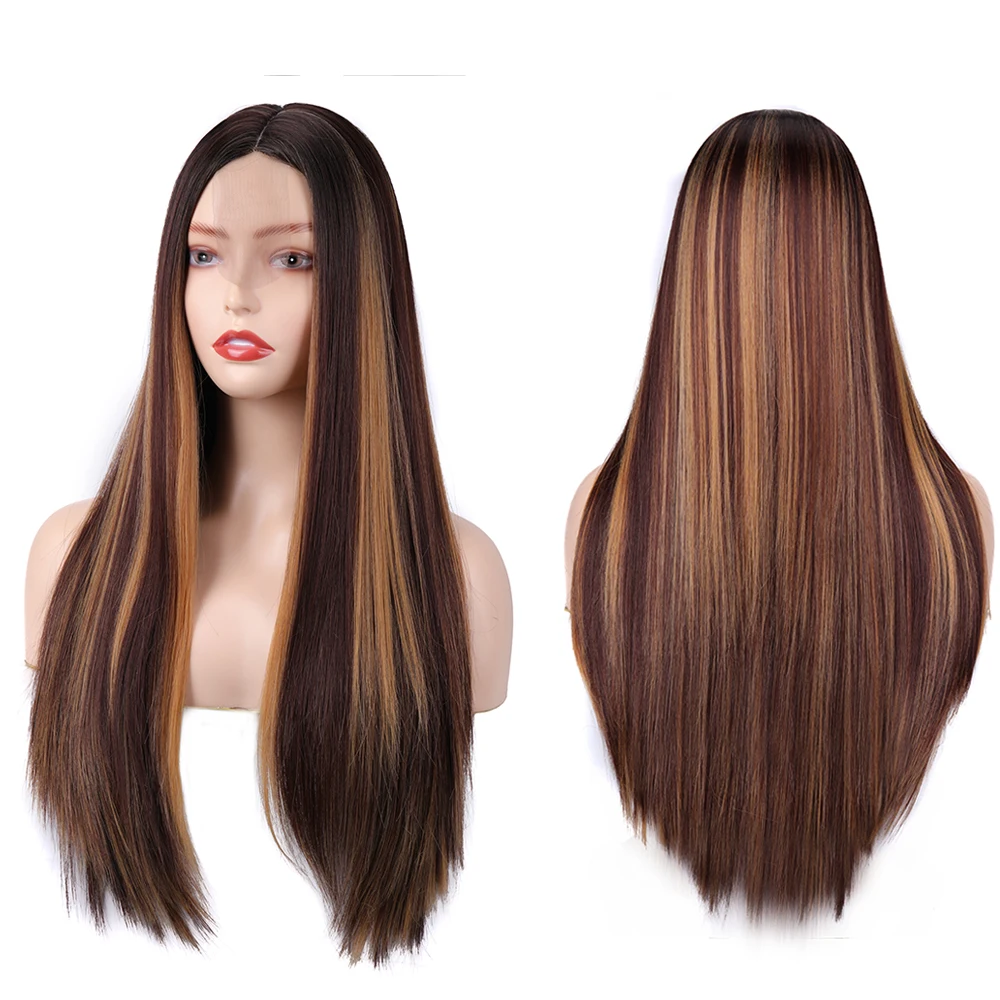 Bone Straight Hair Highlight Wig Synthetic Full Machine Made Mixed Ombre Honey BlondeHeat Resistant Fiber for Women Glueless
Bone Straight Hair Highlight Wig Synthetic Full Machine Made Mixed Ombre Honey BlondeHeat Resistant Fiber for Women Glueless