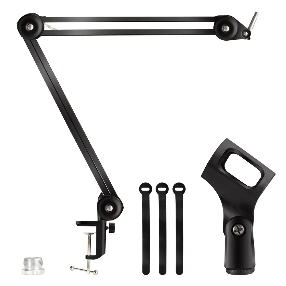 Heavy Duty Arm Desktop Stand Adjustable with 5 Ties Spring Built-in Mic Arm Sturdier Stand for Blue Snowball
Heavy Duty Arm Desktop Stand Adjustable with 5 Ties Spring Built-in Mic Arm Sturdier Stand for Blue Snowball