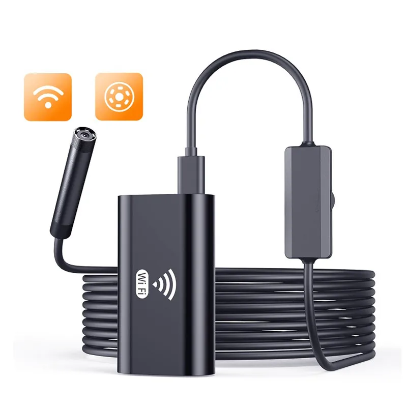 F99 Wifi Endoscope Camera HD720P 8mmLens USB Camera Semi-rigid Cable Waterproof Iphone Android Wireless Car Inspection Borescope
F99 Wifi Endoscope Camera HD720P 8mmLens USB Camera Semi-rigid Cable Waterproof Iphone Android Wireless Car Inspection Borescope
