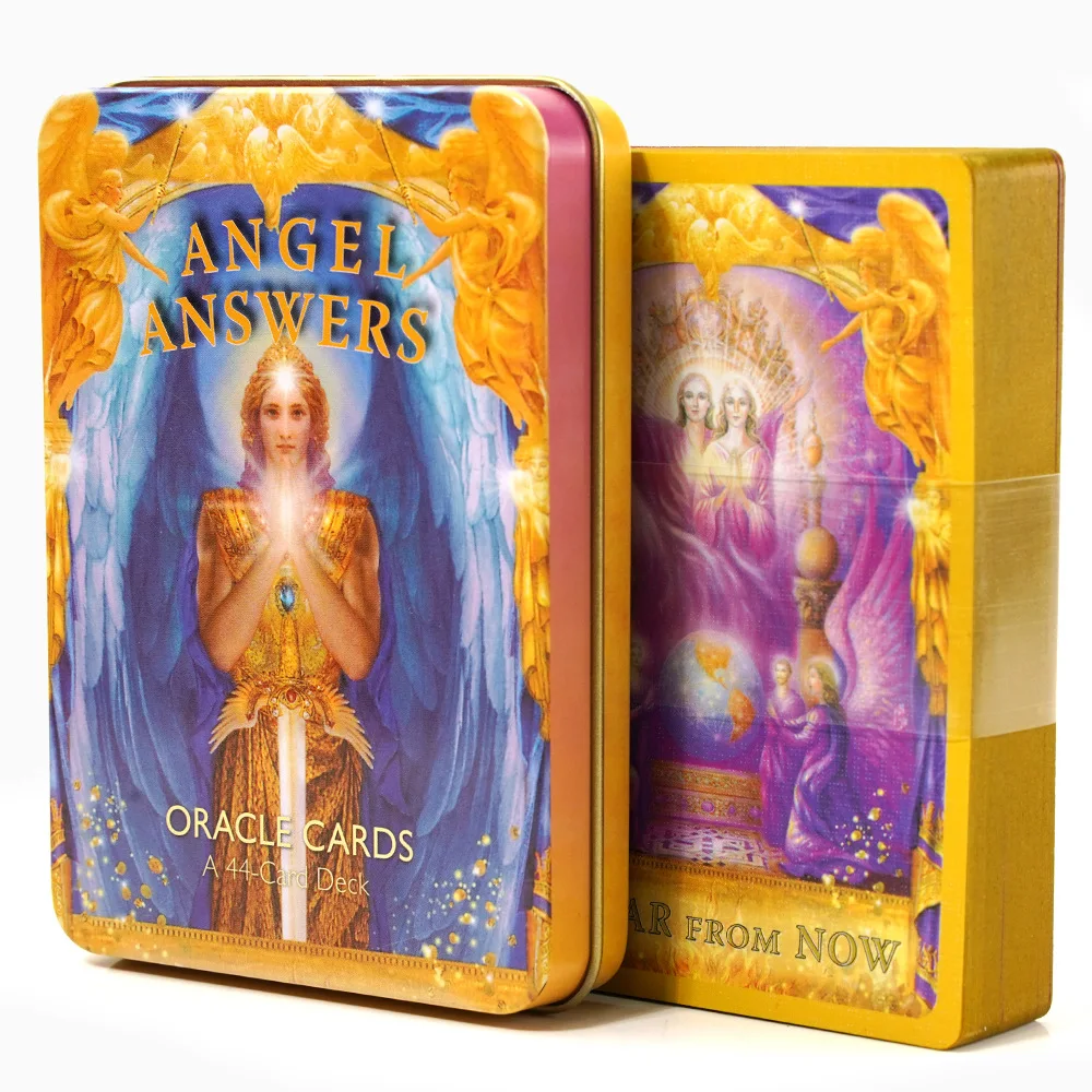 Angel Answers Oracle Cards Tin Box Gilded Edge Divination Fate Multiplayer Party Toy Gift Board Game With Guidebook Tarot Cards
Angel Answers Oracle Cards Tin Box Gilded Edge Divination Fate Multiplayer Party Toy Gift Board Game With Guidebook Tarot Cards