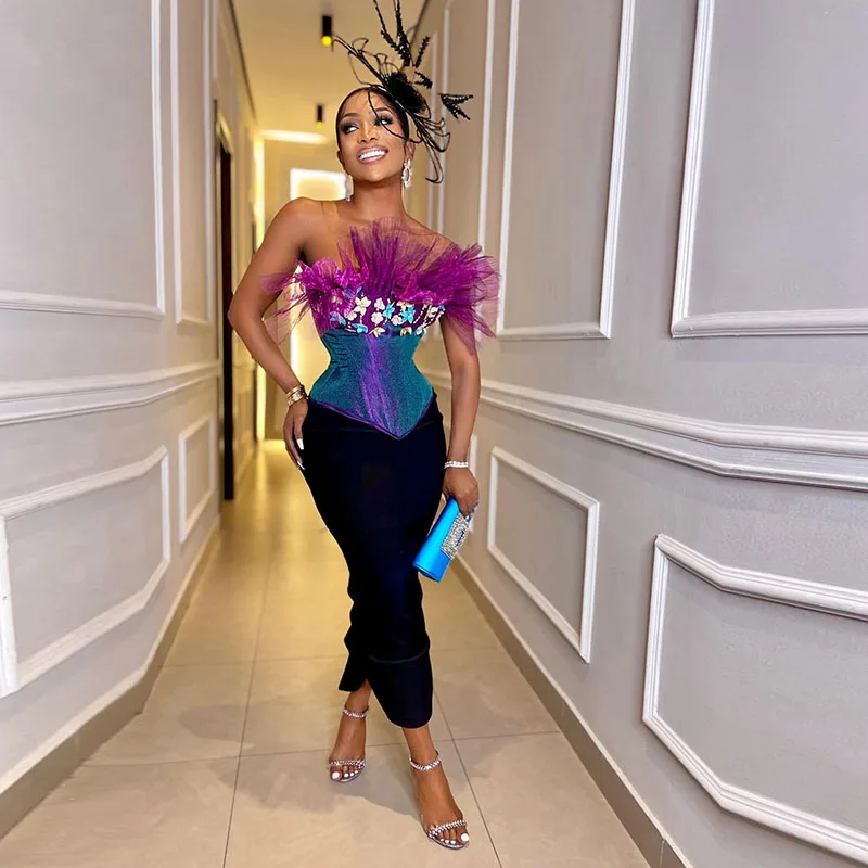 New Arrive Colorful 3D Flower Appliques Satin Mermaid Evening Dresses Aso Ebi Strapless Ruffles Pleated Tull Africa Party Dress
New Arrive Colorful 3D Flower Appliques Satin Mermaid Evening Dresses Aso Ebi Strapless Ruffles Pleated Tull Africa Party Dress