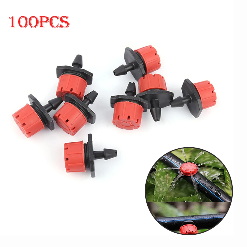 100PCS Adjustable Irrigation Drippers Sprinklers Nozzle 8 Anti-clogging Holes Flow Micro Dripper Outdoor Yard Garden Watering
100PCS Adjustable Irrigation Drippers Sprinklers Nozzle 8 Anti-clogging Holes Flow Micro Dripper Outdoor Yard Garden Watering