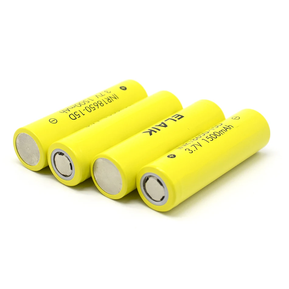 8 PCS 3.7V 15D 1500mAh 18650 power battery rechargeable power lithium battery suitable for power tools and power battery packs
8 PCS 3.7V 15D 1500mAh 18650 power battery rechargeable power lithium battery suitable for power tools and power battery packs