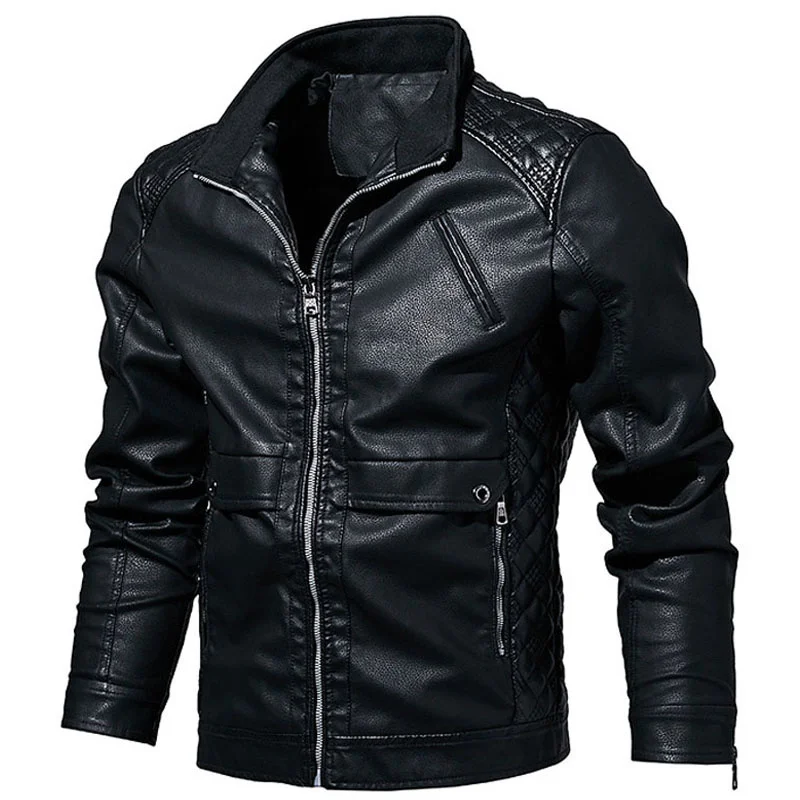 

Распродажа, кожаные куртки, мужская повседневная верхняя одежда, куртка-бомбер Winderbreaker, мотоциклетная одежда из искусственной кожи
