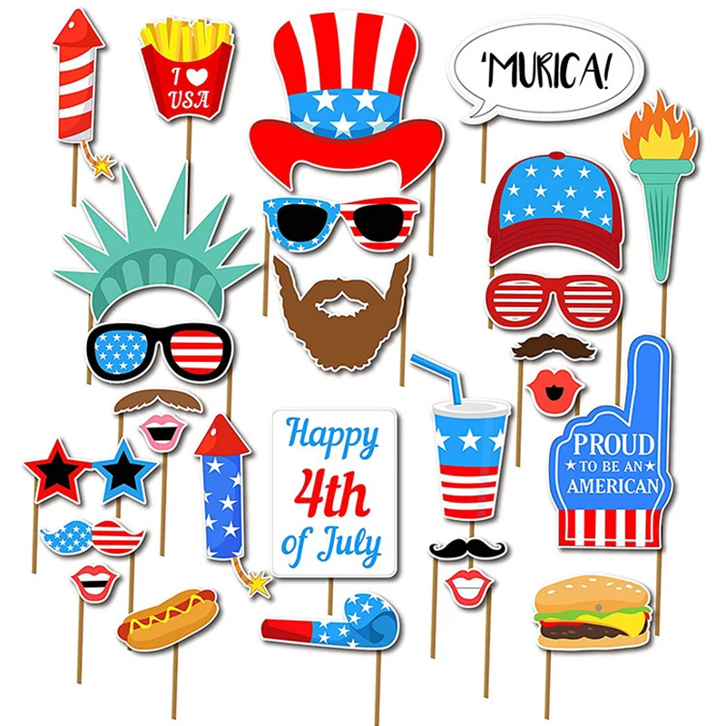 4th of July Decorations Independence Day Paper Photo Props 27 PCS July 4th Party Decorations
4th of July Decorations Independence Day Paper Photo Props 27 PCS July 4th Party Decorations