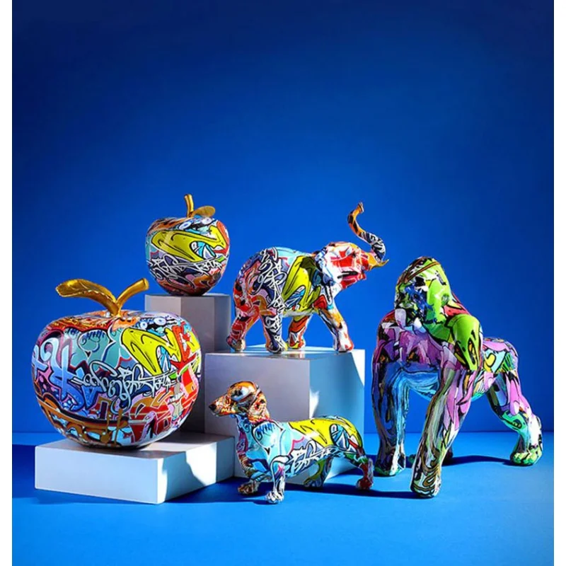Simple Creative Painted Graffiti Living Room Color Dog Decorations Home Entrance Wine Cabinet Office Decorations Resin Crafts
Simple Creative Painted Graffiti Living Room Color Dog Decorations Home Entrance Wine Cabinet Office Decorations Resin Crafts