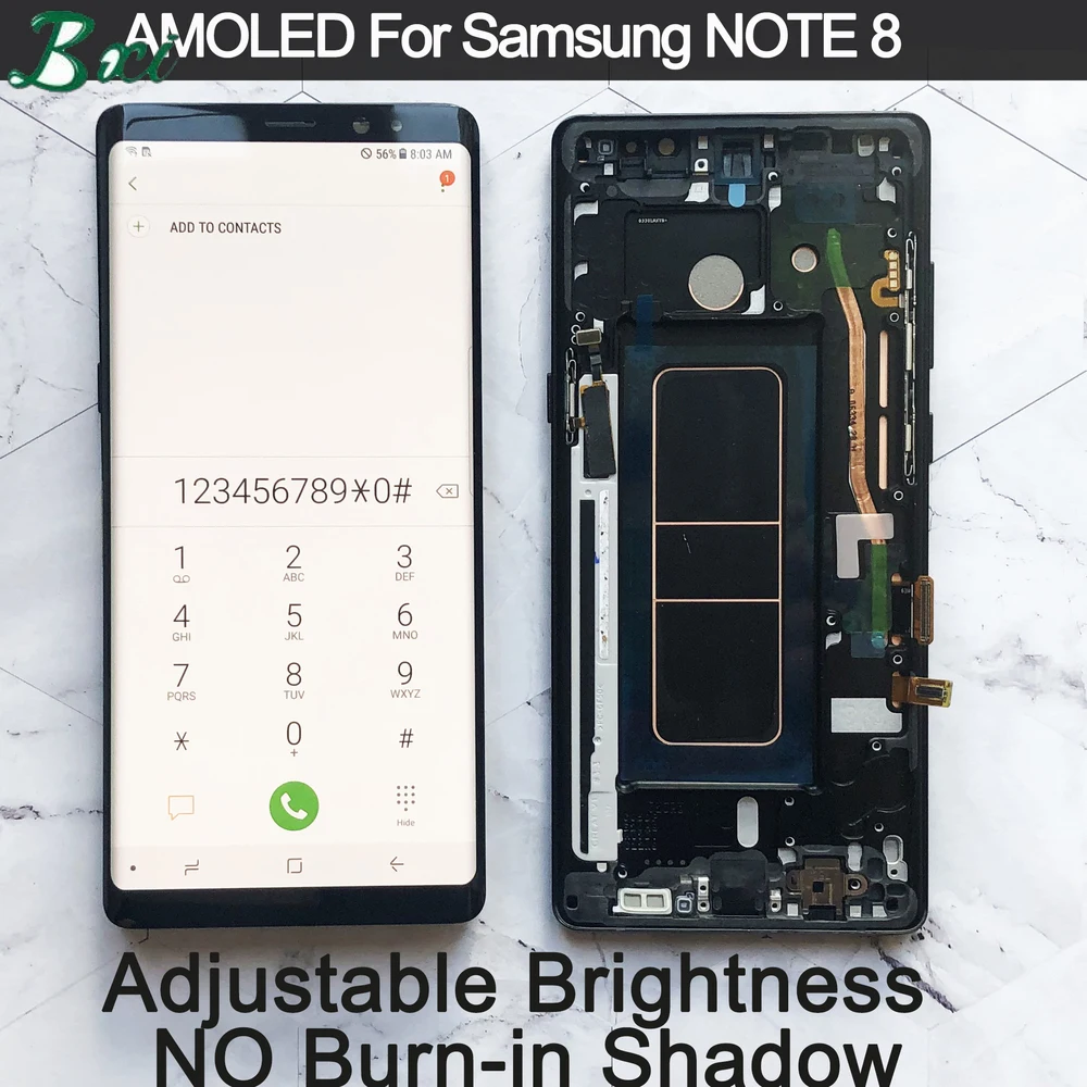 Оригинальный AMOLED дисплей 6,3 дюйма для SAMSUNG Galaxy NOTE 8, ЖК-дисплей N950 N950F N950N, дисплей для Note8, сенсорный экран, запасные части
Оригинальный AMOLED дисплей 6,3 дюйма для SAMSUNG Galaxy NOTE 8, ЖК-дисплей N950 N950F N950N, дисплей для Note8, сенсорный экран, запасные части