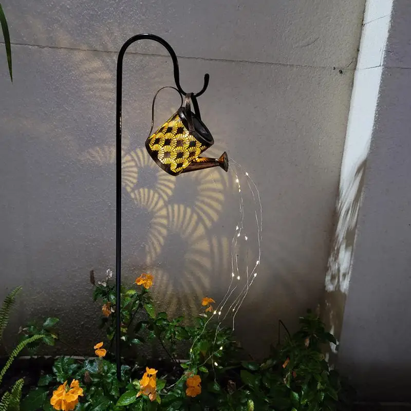 LED Watering Can Lamp Outdoor Garden Terrace Decor Solar Fairy Light String Wrought Iron Hollow Fairy Waterproof Flood Lights
LED Watering Can Lamp Outdoor Garden Terrace Decor Solar Fairy Light String Wrought Iron Hollow Fairy Waterproof Flood Lights