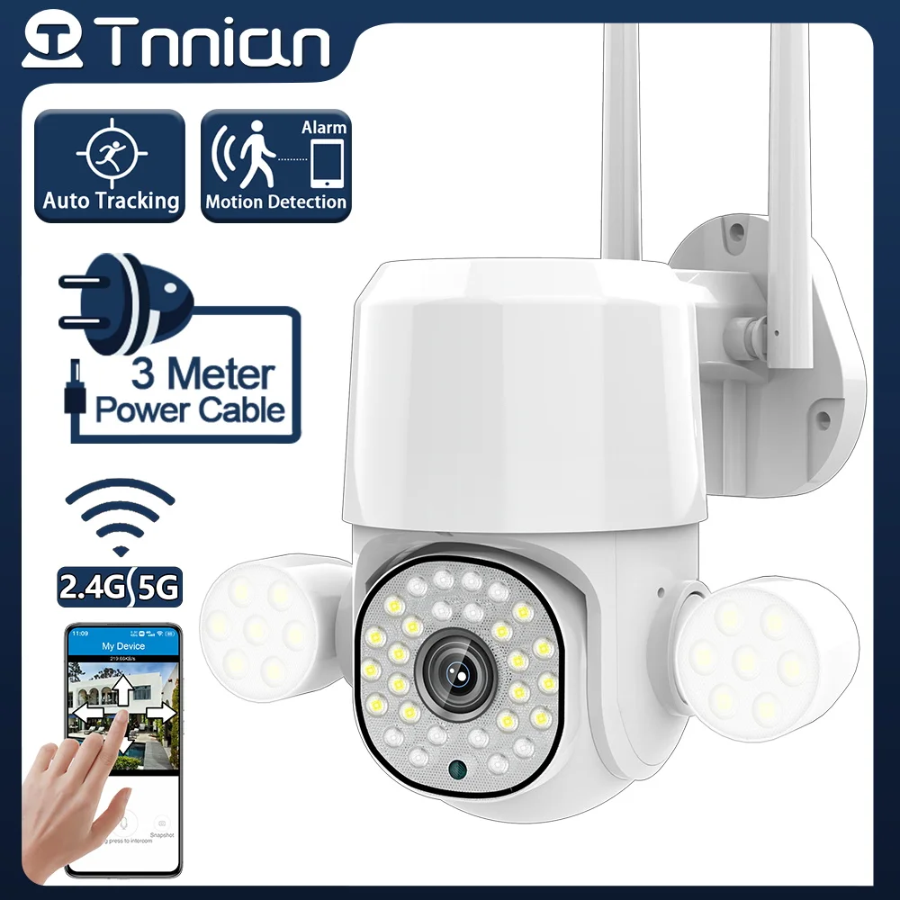 3MP 5G Wireless Surveillance Camera Floodlight Outdoor Human Tracking Color Night Vision Camera CCTV Video Security PTZ Camera
3MP 5G Wireless Surveillance Camera Floodlight Outdoor Human Tracking Color Night Vision Camera CCTV Video Security PTZ Camera