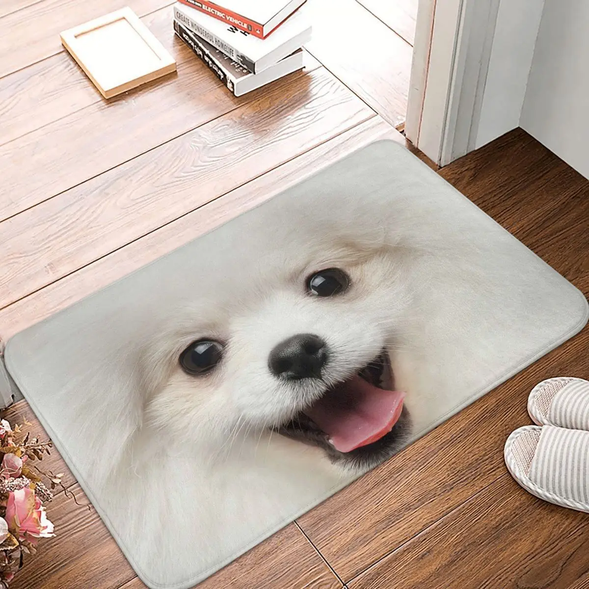 Pomeranian Spitz Dog Curious Smiling Doormat Rug carpet Mat Footpad Bath mat Non-slip durable Washable
Pomeranian Spitz Dog Curious Smiling Doormat Rug carpet Mat Footpad Bath mat Non-slip durable Washable