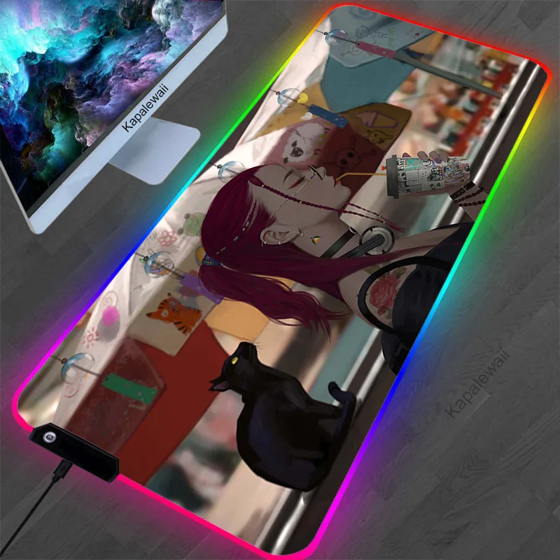 Коврик RGB для мышки с аниме девушкой XL, большой Настольный коврик для клавиатуры для ПК, игровые аксессуары, коврик для мыши, милый коврик для...
Коврик RGB для мышки с аниме девушкой XL, большой Настольный коврик для клавиатуры для ПК, игровые аксессуары, коврик для мыши, милый коврик для...