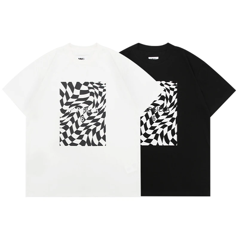 Summer new Mm6 Margiela T-shirt Vintage Hip Hop Print casual men's and women's short sleeve loose Breathable cotton top T-shirt 
Summer new Mm6 Margiela T-shirt Vintage Hip Hop Print casual men's and women's short sleeve loose Breathable cotton top T-shirt
