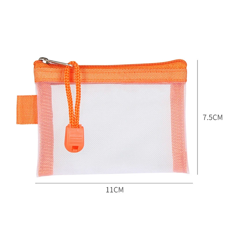 

1PC Transparent Nylon Mesh Card Bag Credit ID Card Organizer Portable Coin Purse Lipstick Earphone Data Line Key Storage Bag
