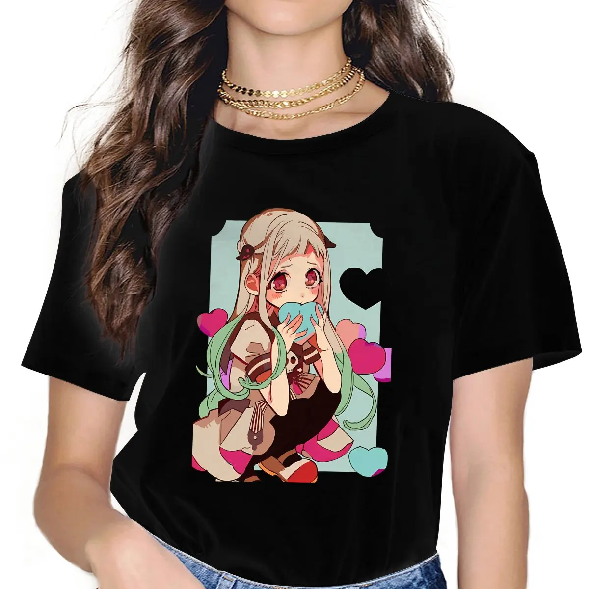 Jibaku Shounen Cute Cute Girls Women T-Shirt Anime Toilet Bound Blusas Harajuku Casual Short Sleeve Vintage Tops
Jibaku Shounen Cute Cute Girls Women T-Shirt Anime Toilet Bound Blusas Harajuku Casual Short Sleeve Vintage Tops