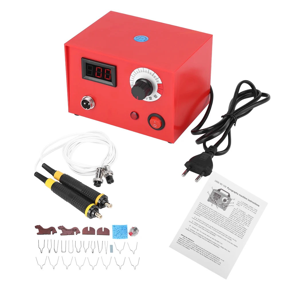 50W Digital Display Pyrography Pen Machine Kit Set Wood Burning Crafts Tools (EU220V) Wood Burning Tools§ Wood Burning Pen§
50W Digital Display Pyrography Pen Machine Kit Set Wood Burning Crafts Tools (EU220V) Wood Burning Tools§ Wood Burning Pen§