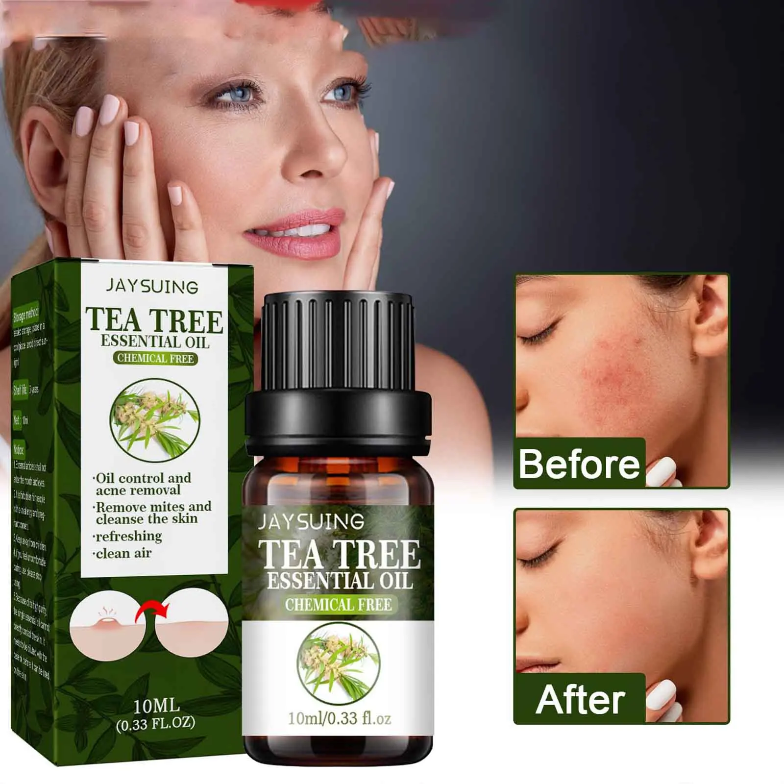 Tea Tree Acne-Removing Essential Oil Facial Stay Up All Night Oil Acne-Removing Acne Repair Lotion Moisturizing Moisturizing Hyd
Tea Tree Acne-Removing Essential Oil Facial Stay Up All Night Oil Acne-Removing Acne Repair Lotion Moisturizing Moisturizing Hyd