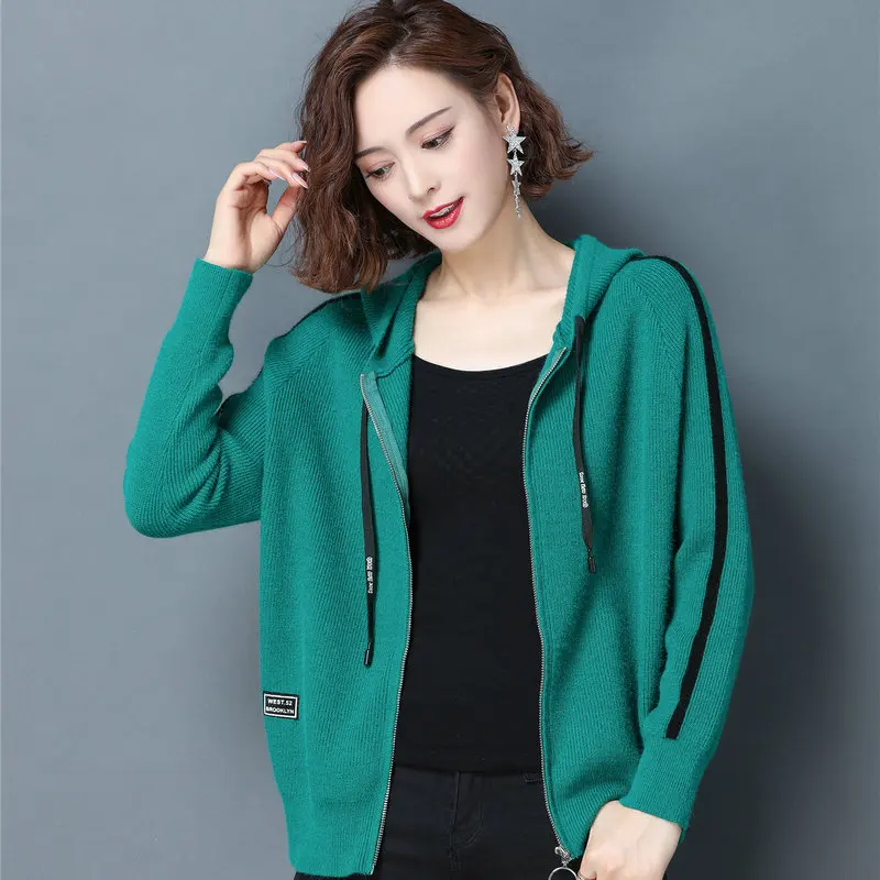 Autumn Women Hooded Cosy Caridigan Sweaters Red Green Yellow Blue Black Gray Zipper Opening Knitwear Ladies Casual Knitting Wear
Autumn Women Hooded Cosy Caridigan Sweaters Red Green Yellow Blue Black Gray Zipper Opening Knitwear Ladies Casual Knitting Wear