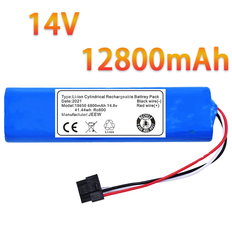 High Capacity 14.8 V 12800mah 18650 Lithium Battery for VIOMI V2 Pro,VRVCLMB21B,Xiaomi STYJ02YM
High Capacity 14.8 V 12800mah 18650 Lithium Battery for VIOMI V2 Pro,VRVCLMB21B,Xiaomi STYJ02YM
